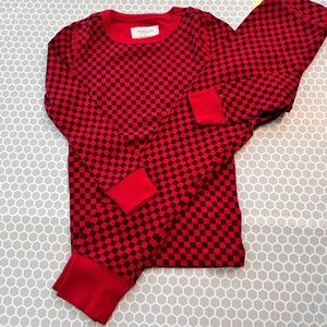 NWT J Crew Crewcuts Red & Black Checkerboard Pajama Set Size 6